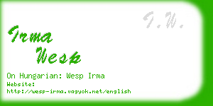 irma wesp business card